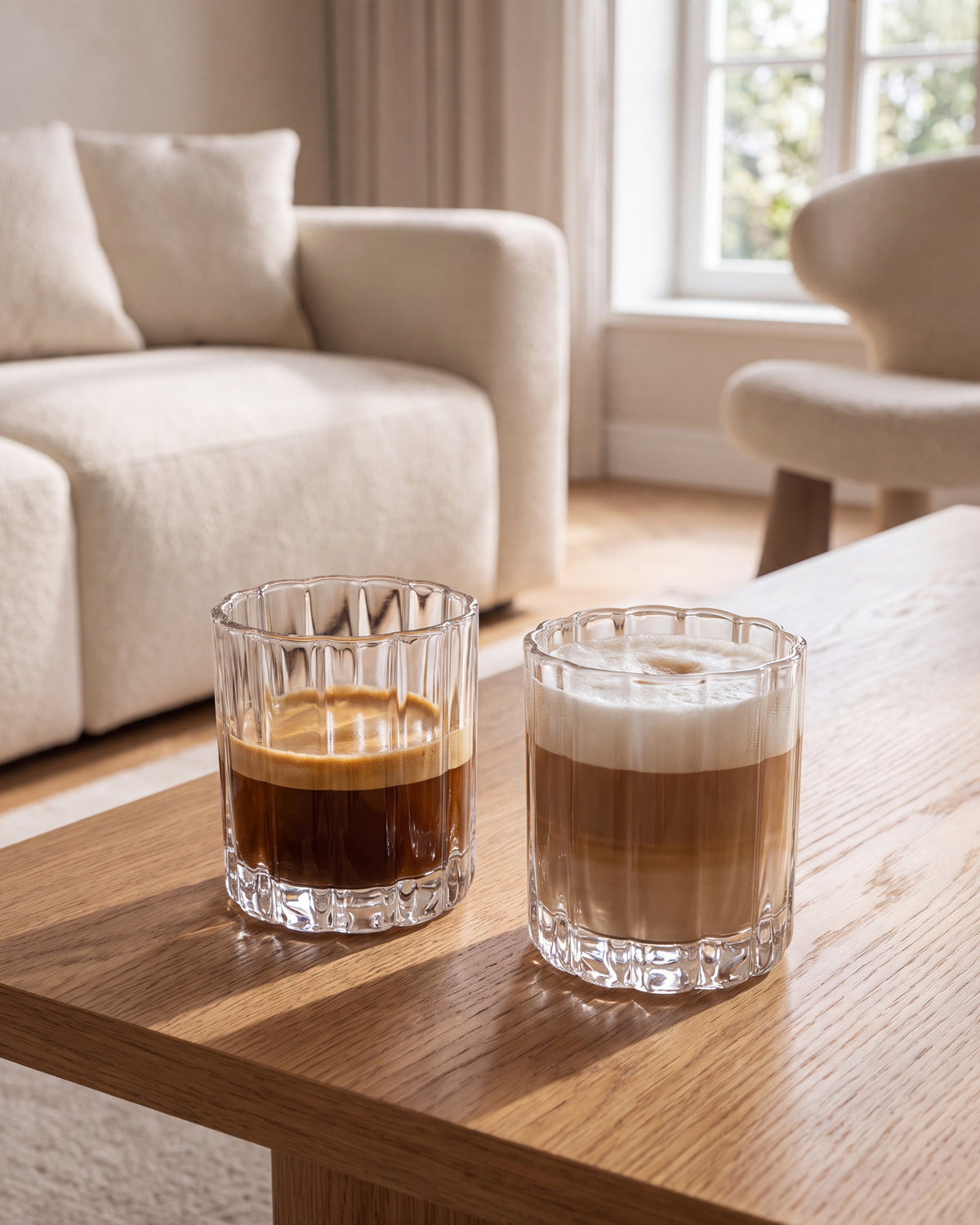 Luno drinkglas in bloemen design | 2 stuks | 220 ml