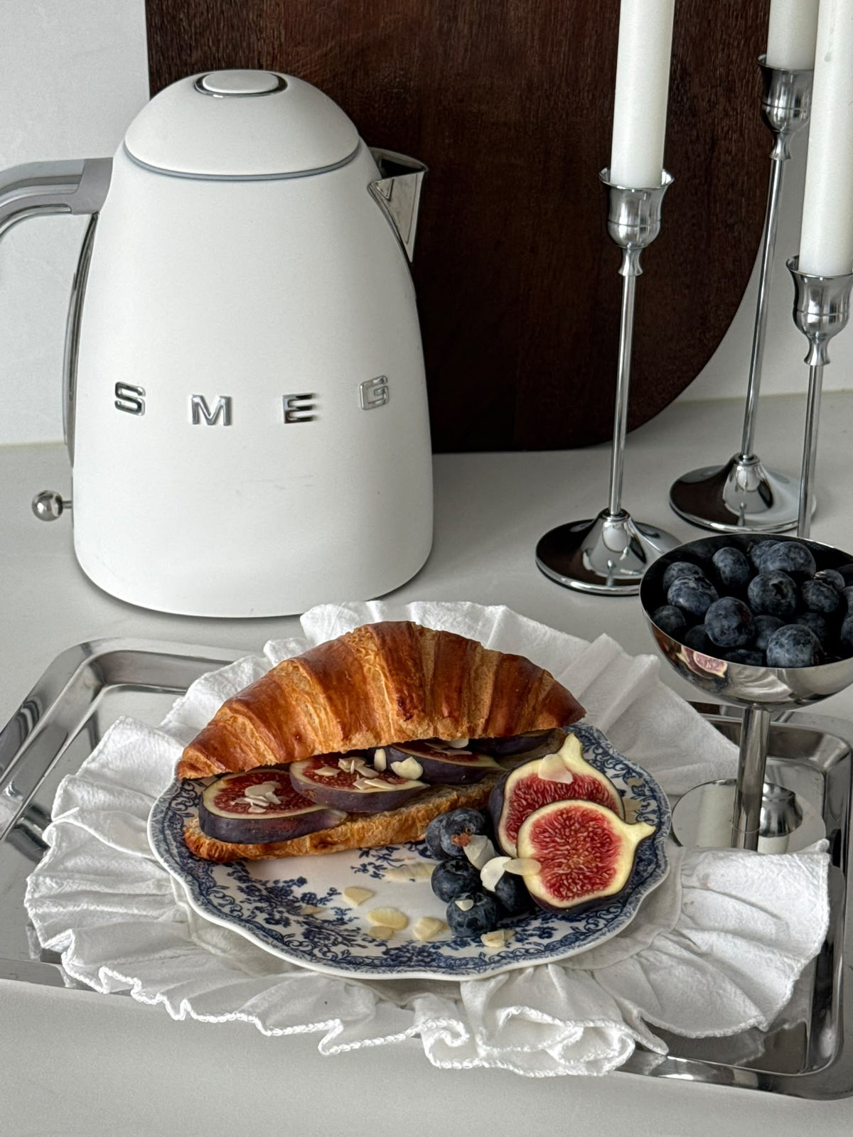 Vintage - Yemek Takımı - 25 Parça - Mavi