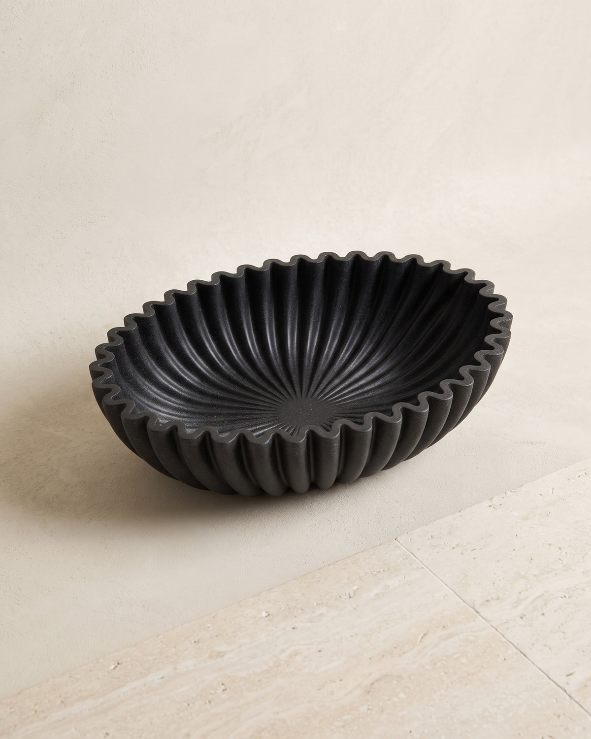 Floré – Ovale Decoratieve Schaal Zwart