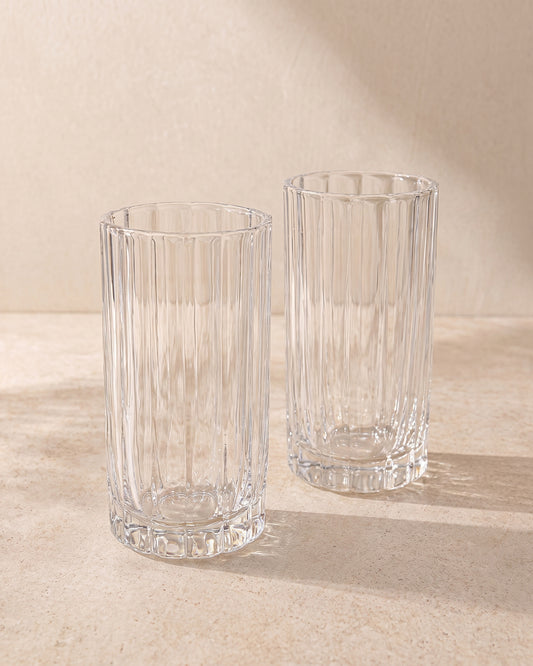 Luno drinkglas in bloemen design | 2 stuks | 456 ml
