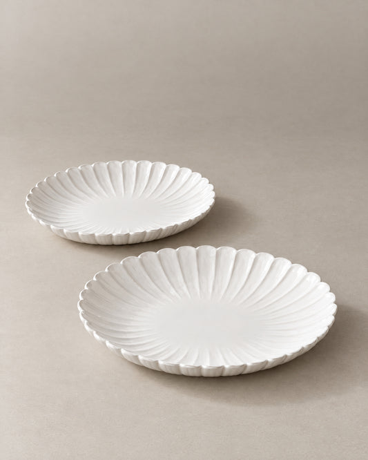 Bloomy Lotus serveerschaal ovaal | 2 stuks | 30-36 cm