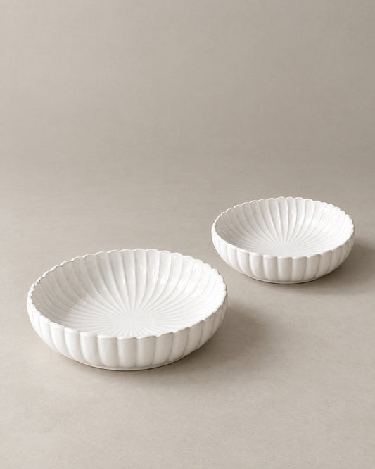 Bloomy Lotus serveerschaal | 2 stuks | 24-28 cm