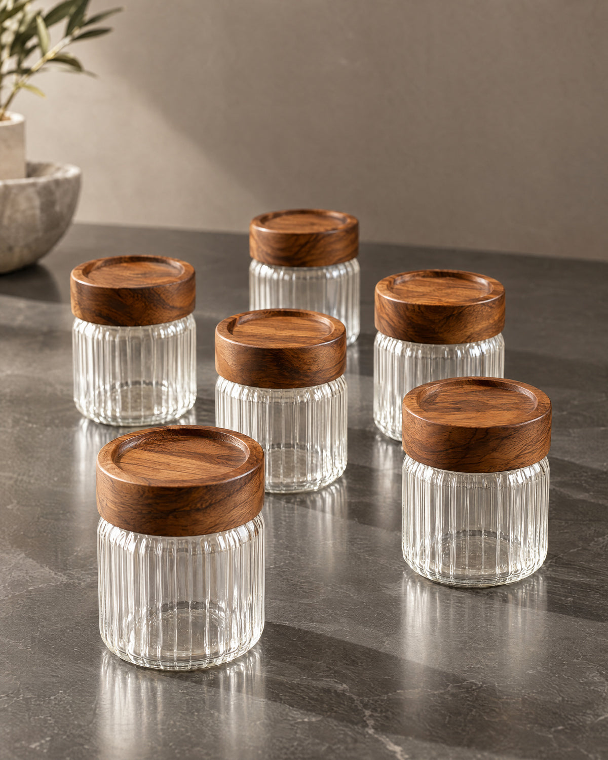 Uzay baharat kavanozları rible | 6 adet | 9 cm