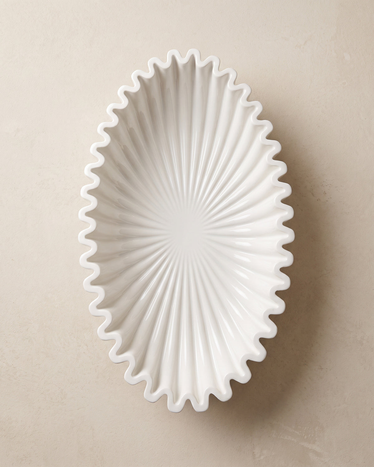 Floré – Ovale Decoratieve Schaal Wit