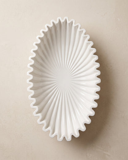 Floré – Ovale Decoratieve Schaal Wit