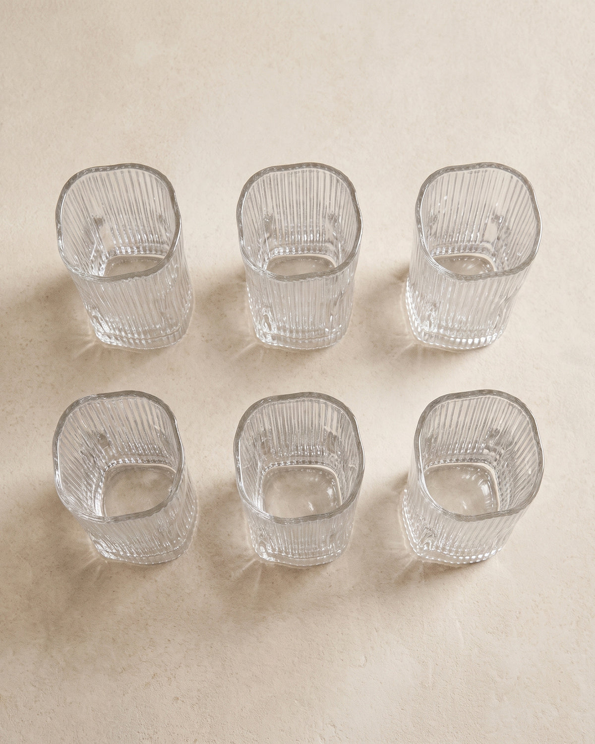 Diamond clear Lines - Longdrink glazen - 6 stuks