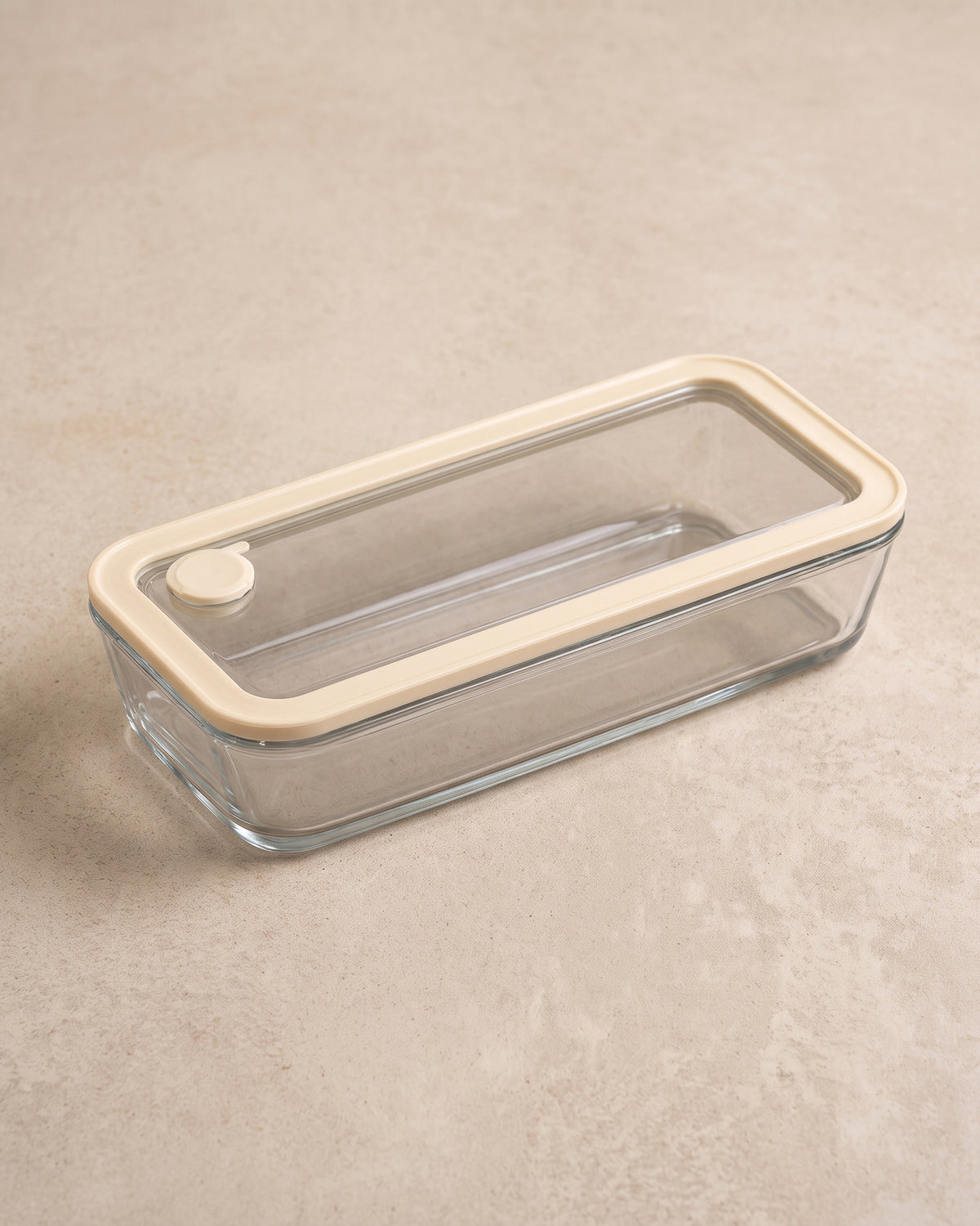 Vershoudbak Plat Lang |  2600ml | Beige-transparant