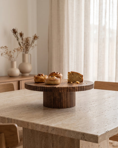 Elora Acacia Serveerplateau  Houten Display Stand 30 cm
