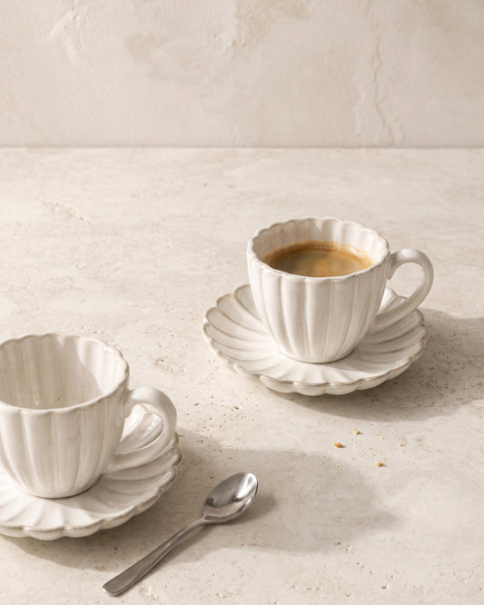 Bloomy 12-delige espressokopjes set voor 6 personen | 75 ml