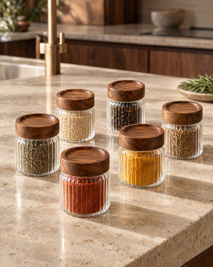 Uzay baharat kavanozları rible | 6 adet | 9 cm