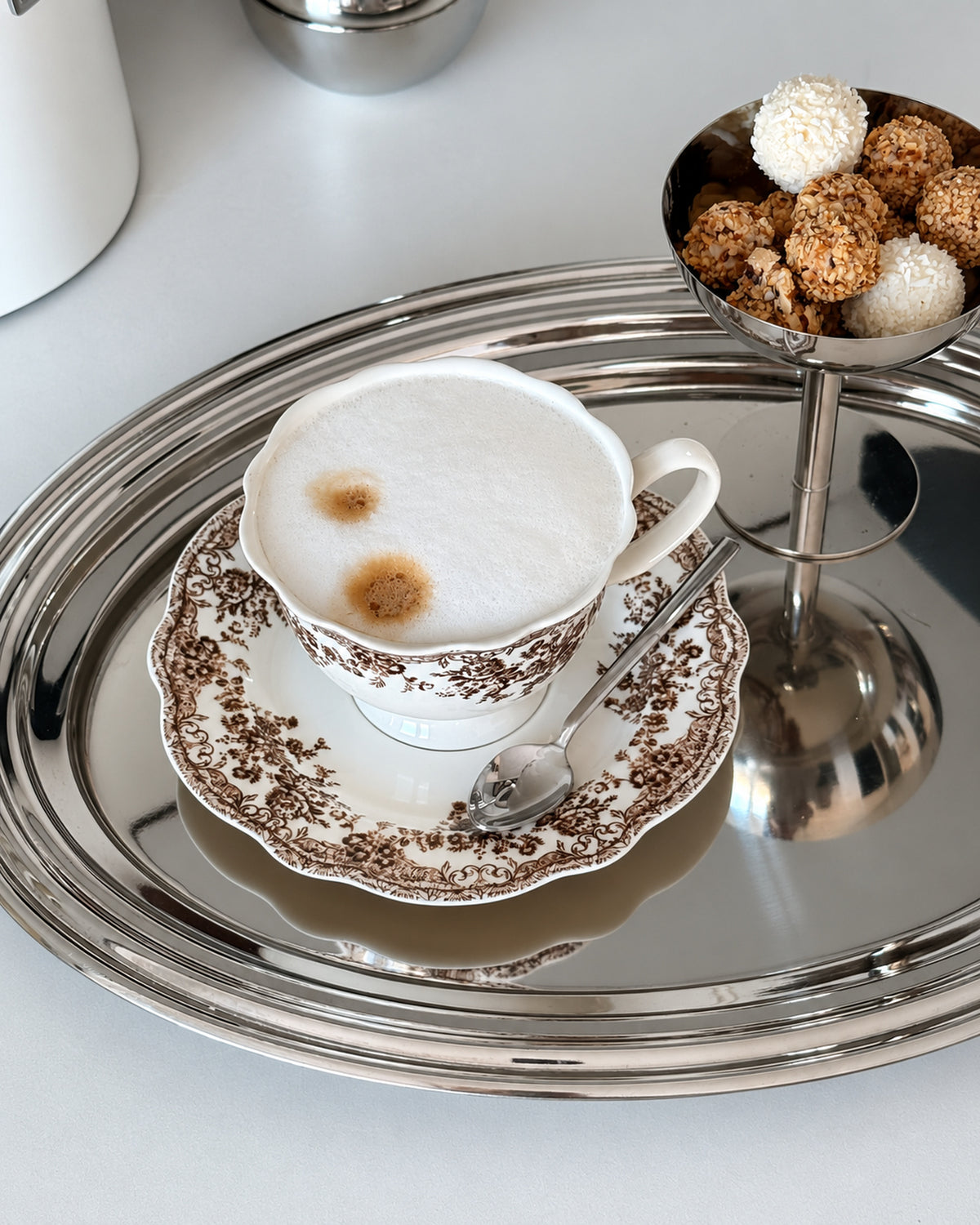 Vintage koffieset Bruin 12-delig