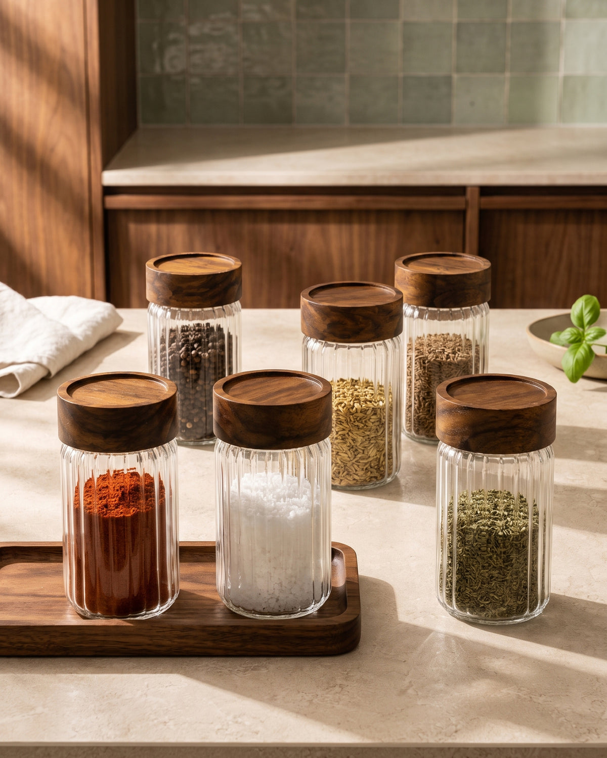 Space baharat kavanozları ribble | 6 adet | 11 cm