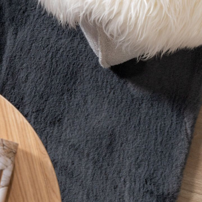 Fluffy vloerkleed Antraciet