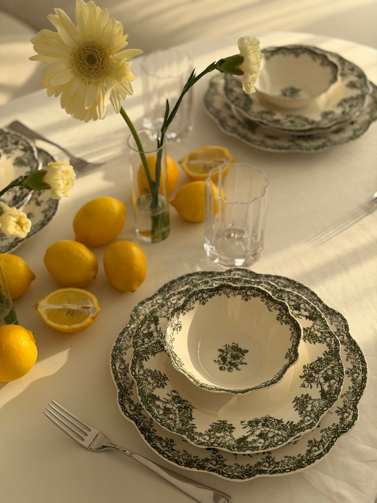 Vintage - Serviesset - 25 Delig - Groen