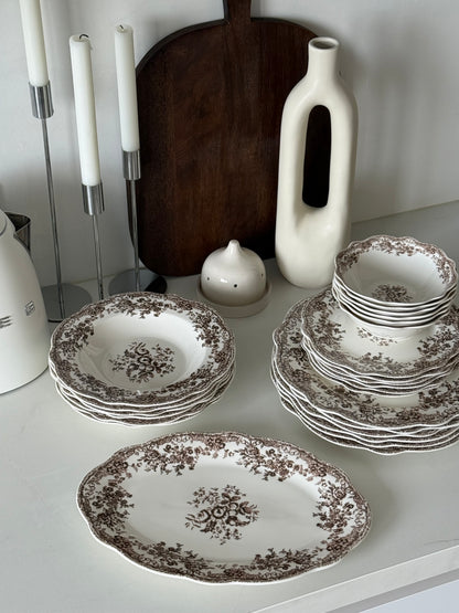 Vintage - Yemek Takımı - 25 Parça - Taupe