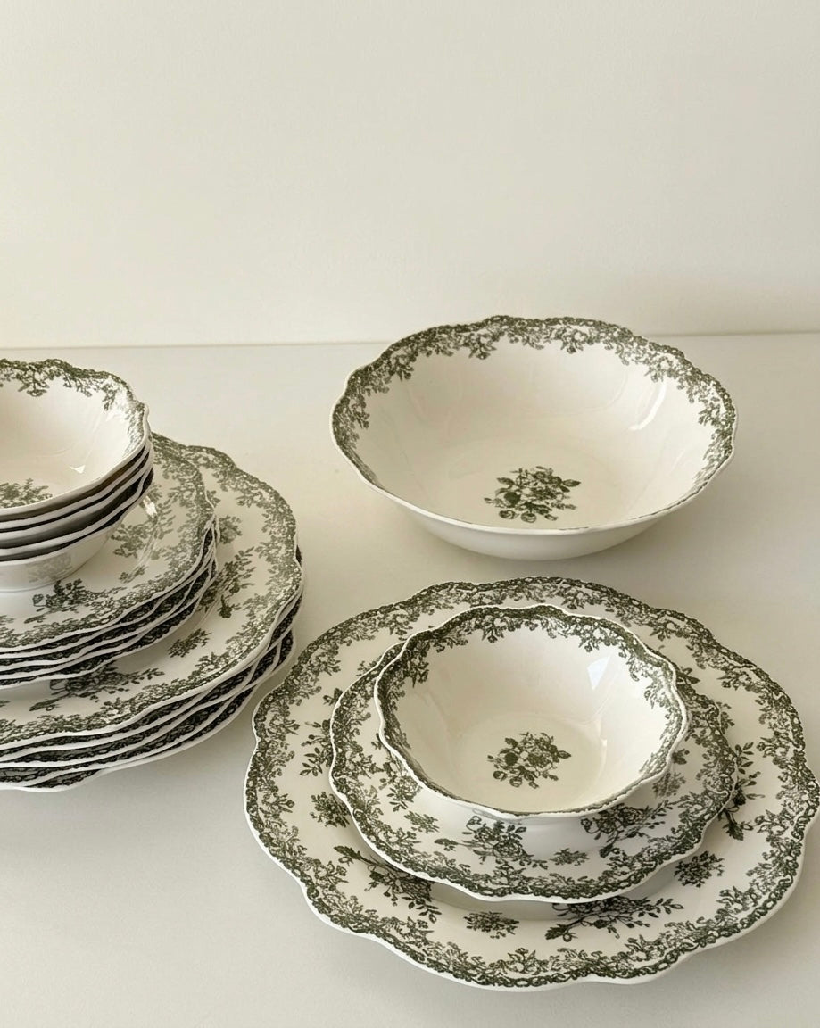 Vintage - Serviesset - 25 Delig - Groen